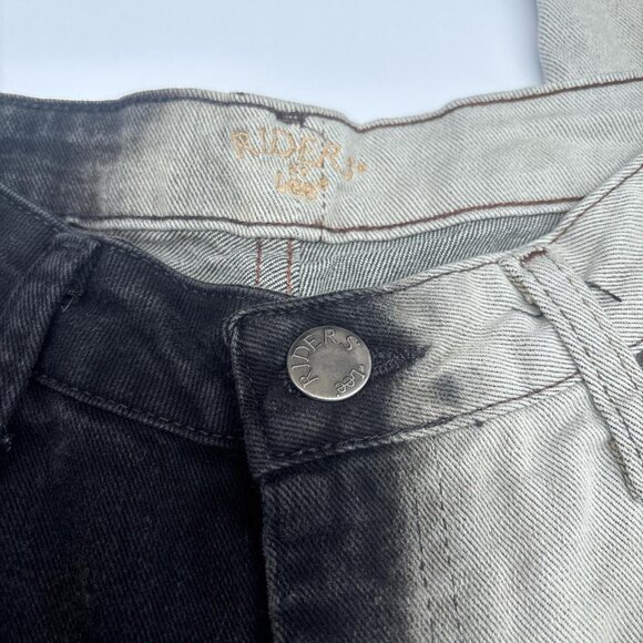 Vtg Bleached Rider Lee Jeans Womens 6 Black and White Punk Retro Indie - Picture 4 of 8